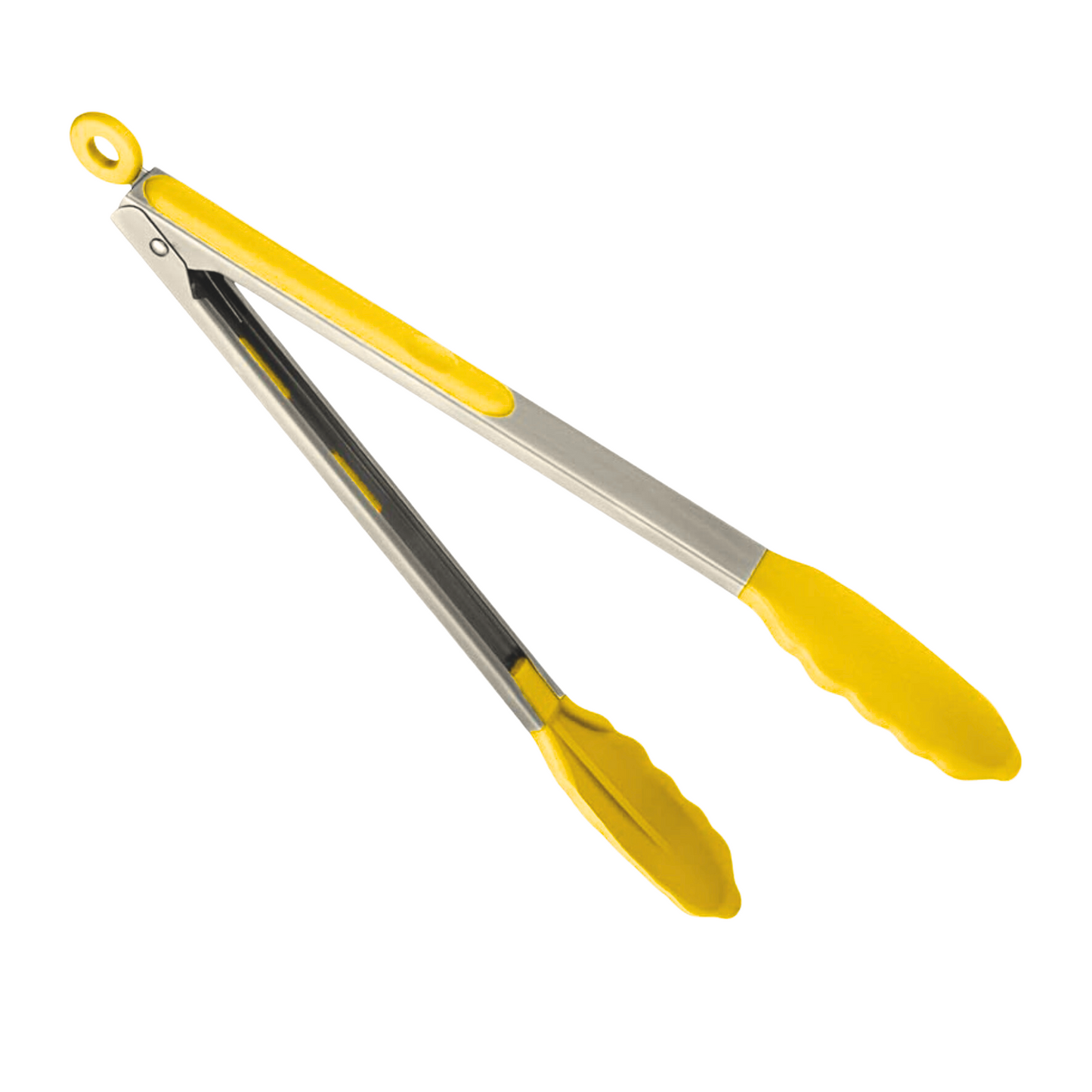 PEGADOR DE INOX COM PONTA DE SILICONE AMARELO