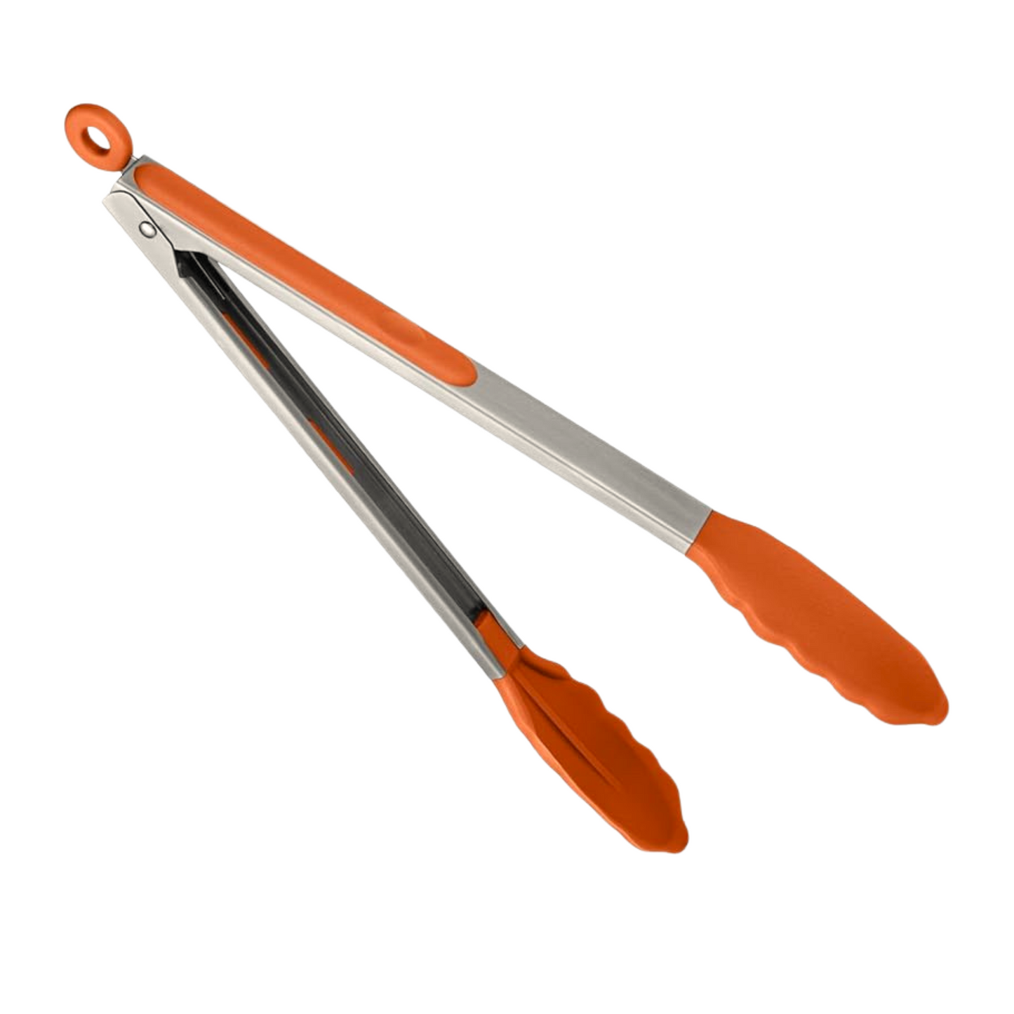 PEGADOR DE INOX COM PONTA DE SILICONE LARANJA