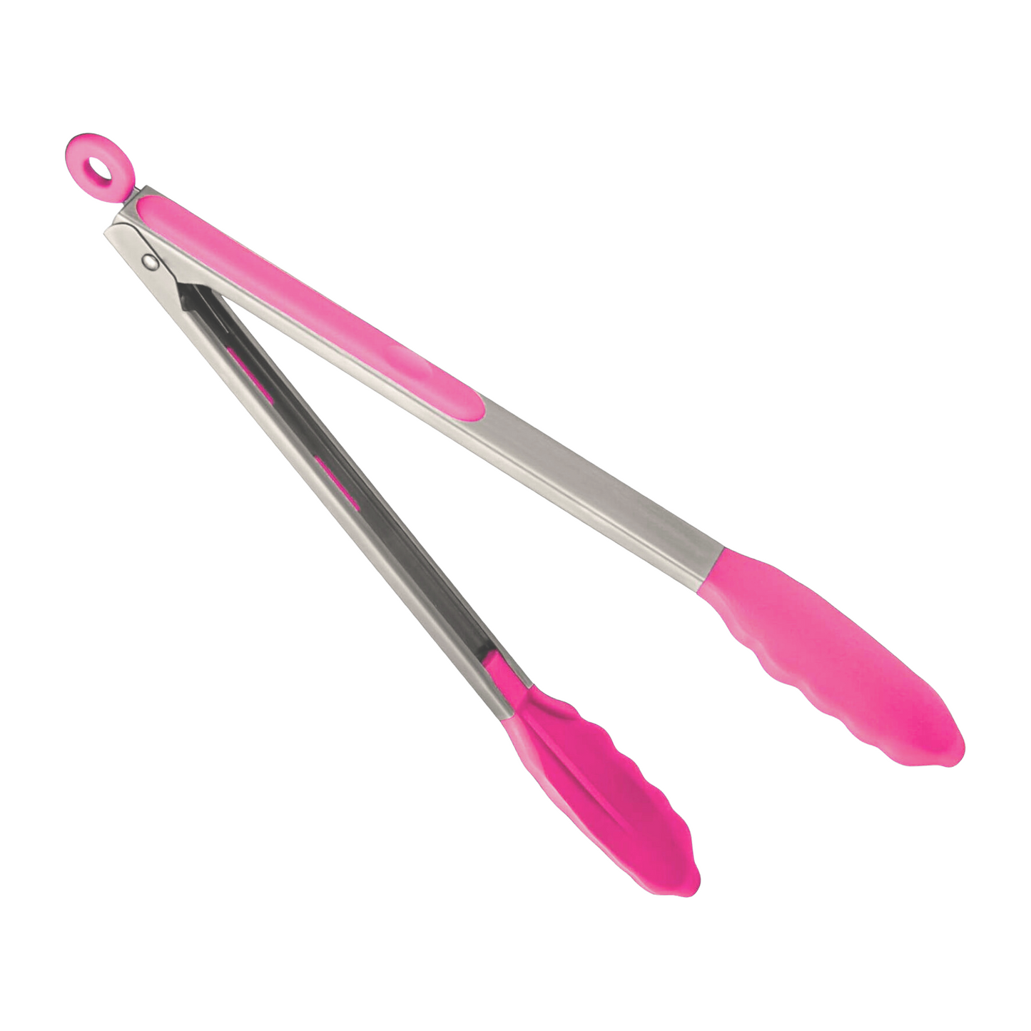 PEGADOR DE INOX COM PONTA DE SILICONE ROSA