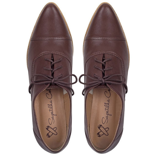 [PRÉ-VENDA OXFORD] BICO FINO MARROM