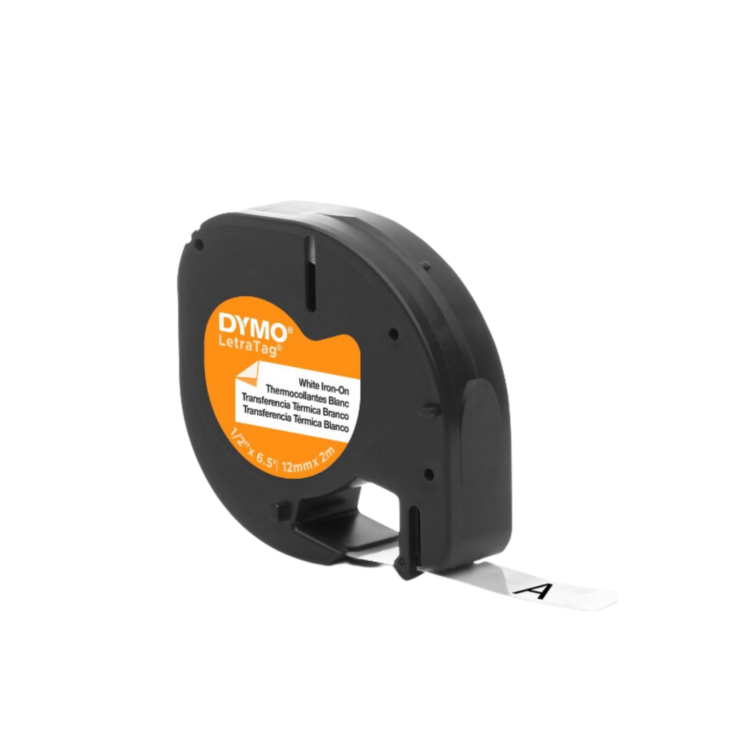 REFIL FITA TERMOCOLANTE TECIDO COR BRANCA DYMO MODELO LETRATAG