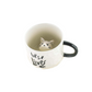XÍCARA DE GATINHO CINZA PORCELANA